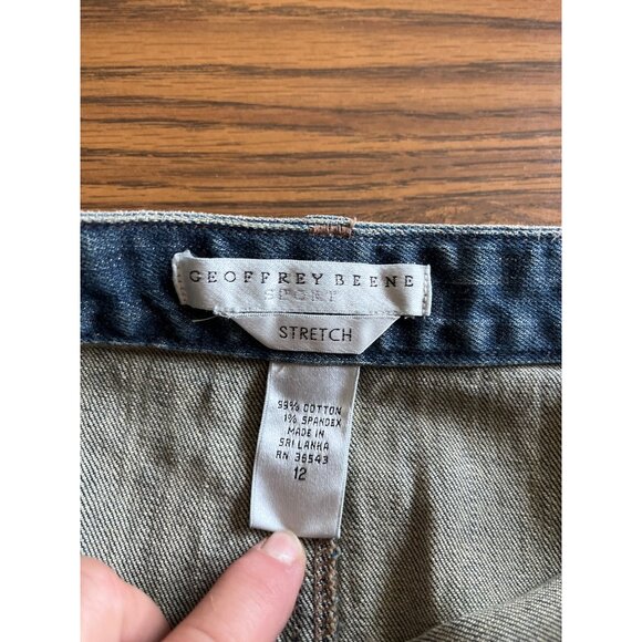 Geoffrey Beene stretch denim skirt size 12 NWT - Picture 4 of 5